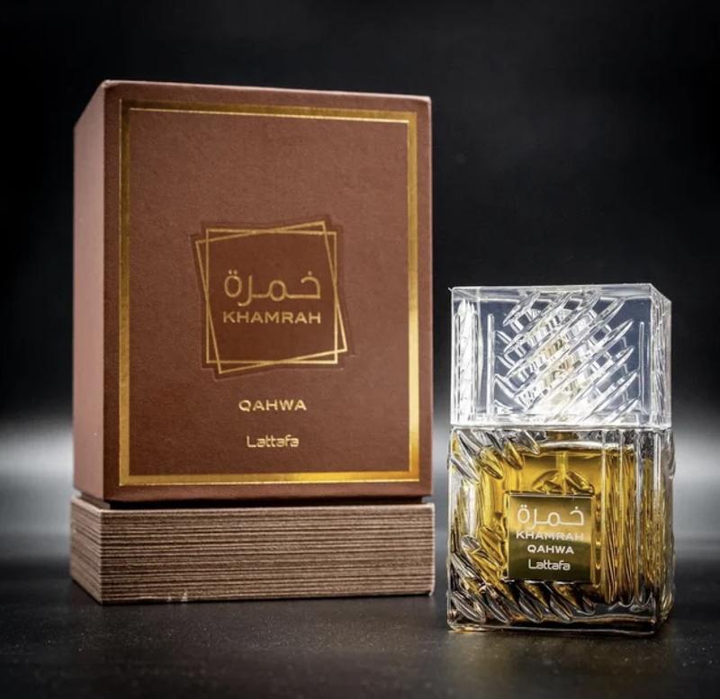 Lattafa Khamrah Qahwa EDP Perfume Unisex Spray 3.4 Oz Coffee Scented Aroma