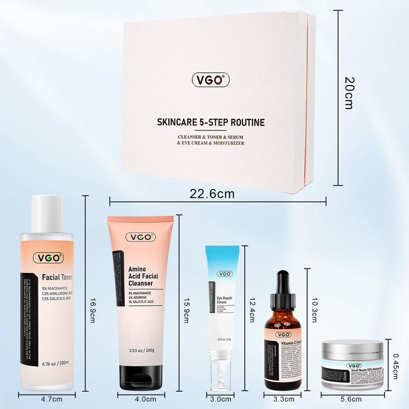 VGO Skincare Five-step Routine Daily care Repair Moisturizing Improving skin condition-A