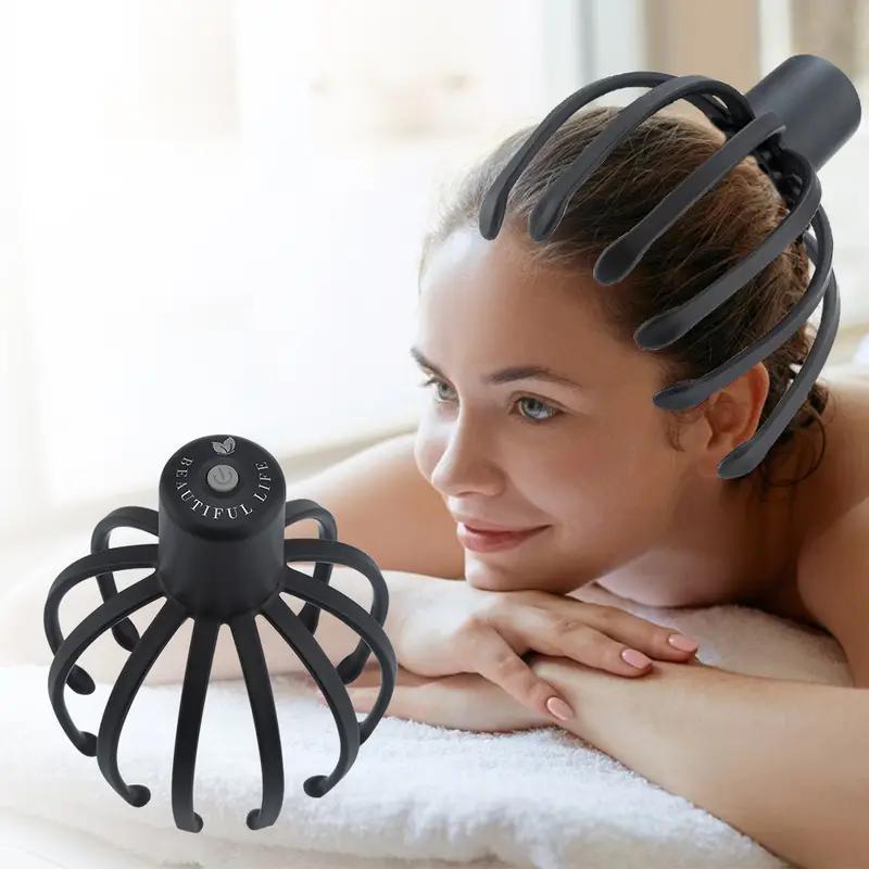 Octopus Shaped Electric Massage Tool, 1 Count Portable Scalp Massager, Head Massage Tool, Deep Relaxation & Stress Relief Tool for Home & Travel, Christmas Gift, Stocking Fillers