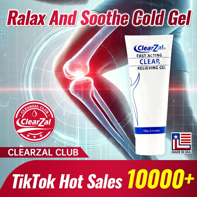 Clearzal Soothing Cooling Gel 100g, Relieving Body Gel, Cooling with Menthol and Frankincense, Helps Relieve Muscle Tension , Relax your waist, legs, knees, shoulders and neck to relieve fatigue, Sports Soothing Cooling Gel Body Care Lotions