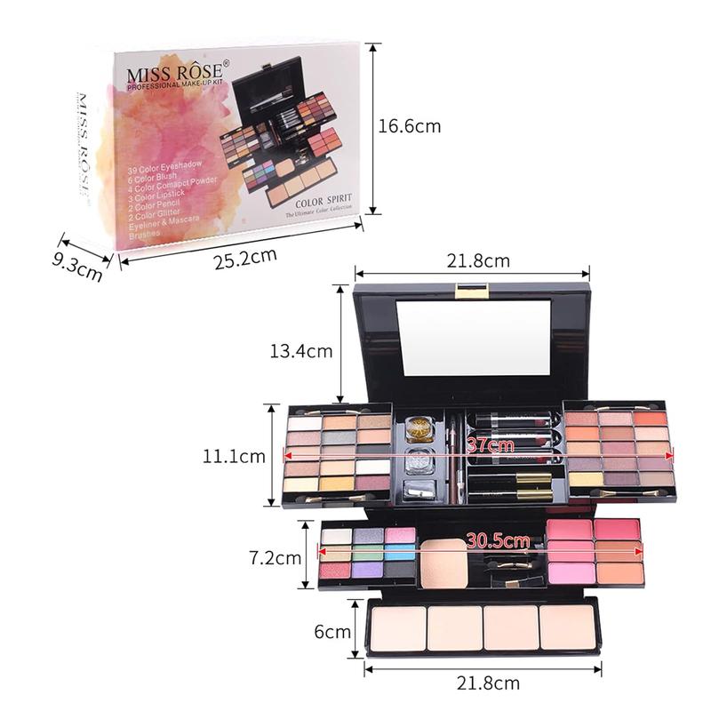 54 Color All-in-One Holiday Gift Makeup Set  Essential Starter Bundle Include Eyeshadow Palette Lipstick Concealer Blush Mascara Foundation  Powder - Makeup Kit for Women Full Kit