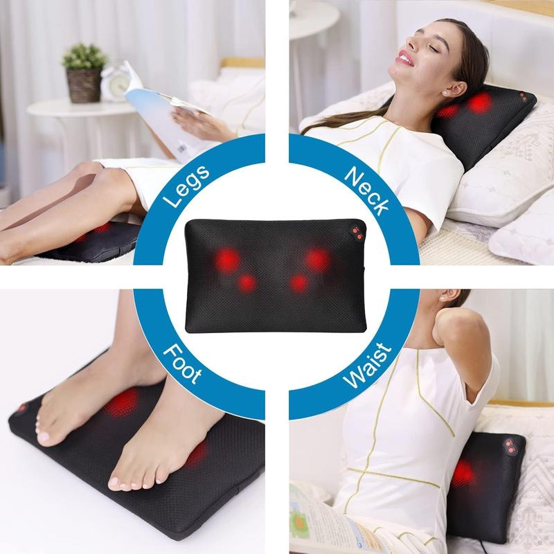 WOQQW Back Massager, Shiatsu Back and Neck Massager, Electric Shoulder Foot Massager Pillow with Heat, Waist, Shoulders, Legs, Relaxation Gift for Women Men Father Mom,Best Christmas Gifts for Dads, Moms, Boys and Girls-Christmas surprise