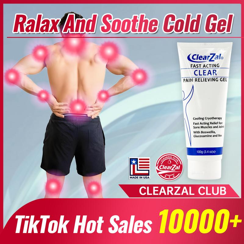 Clearzal Soothing Cooling Gel 100g, Relieving Body Gel, Cooling with Menthol and Frankincense, Helps Relieve Muscle Tension , Relax your waist, legs, knees, shoulders and neck to relieve fatigue, Sports Soothing Cooling Gel Body Care Lotions