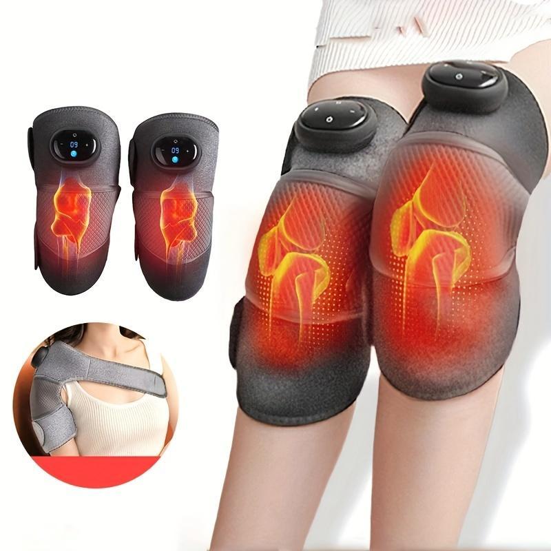 USB Rechargeable Electric Massager, 1 Count Multifunctional Heated Shoulder & Neck & Knee Massager, Wireless Electric Heated Warming Massager for Christmas Gift