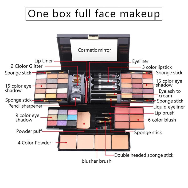 54 Color All-in-One Holiday Gift Makeup Set  Essential Starter Bundle Include Eyeshadow Palette Lipstick Concealer Blush Mascara Foundation  Powder - Makeup Kit for Women Full Kit