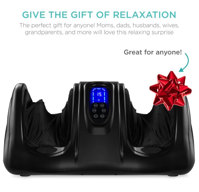 Therapeutic Kneading & Rolling Shiatsu Foot Massager w  High Intensity Rollers, Remote - Black