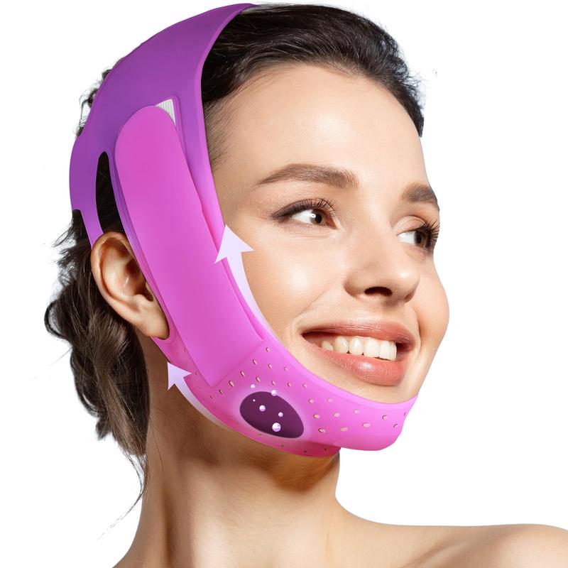 JUSRON Double Chin Reducer V Line Face Lifting Tape - Soft Silicone Chin Strap Face Shaper for Removing Double Chin, Suitable for Women and Men