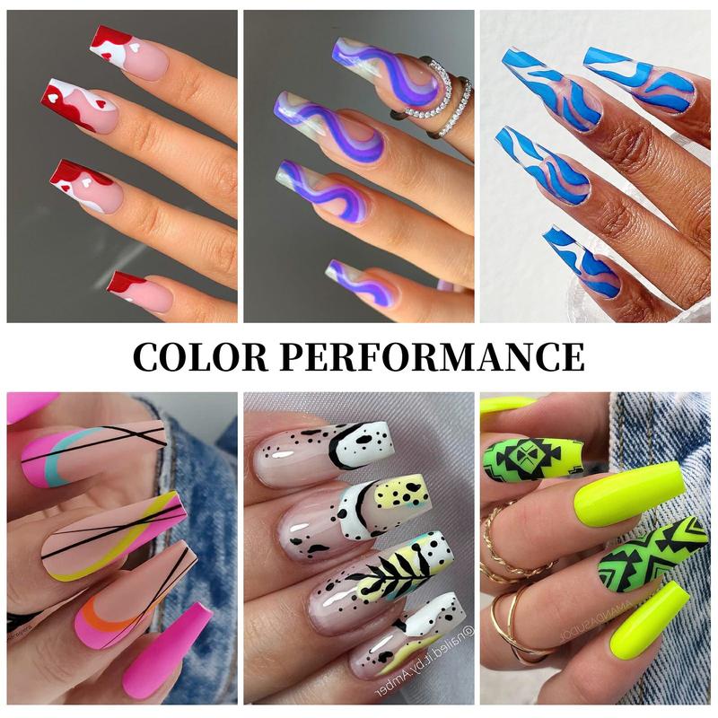 NICOLE DIARY Nail Stamping Polish 12 Colors 6ml Colorful Starter Kit French Nail Art DIY Nail Salon Style Christmas Gift DIY At Home Nail Care