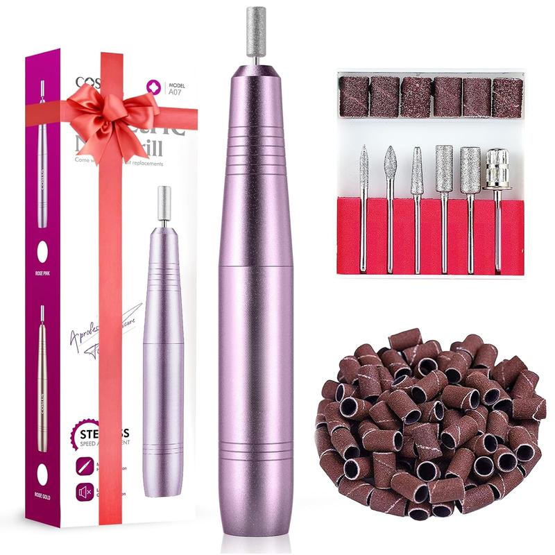 Electric  Drill File Professional: for  Gel Dip Powder Nails Portable  Drill Machine Kit Manicure Pedicure Tools Polishing Set with  Drill Bits Sanding Bands