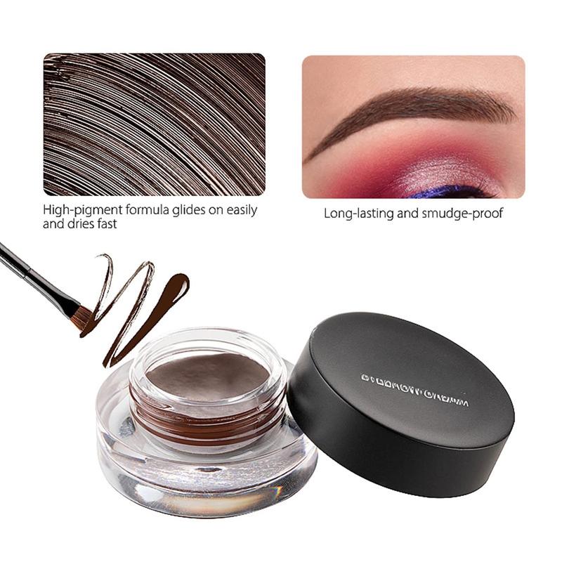 12 Colors Eyebrow Pomade Full-pigmented Long Lasting  Eyebrow Cream Gel Filling & Shaping Tinted Eyebrows Enhancers with Brush for Daily or Party (07 Bright Red)