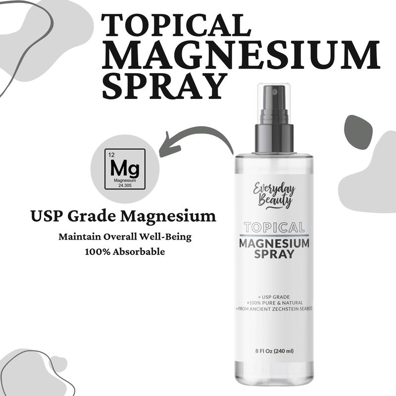 Topical Magnesium Spray - All Natural - USP Grade Magnesium - Made In USA