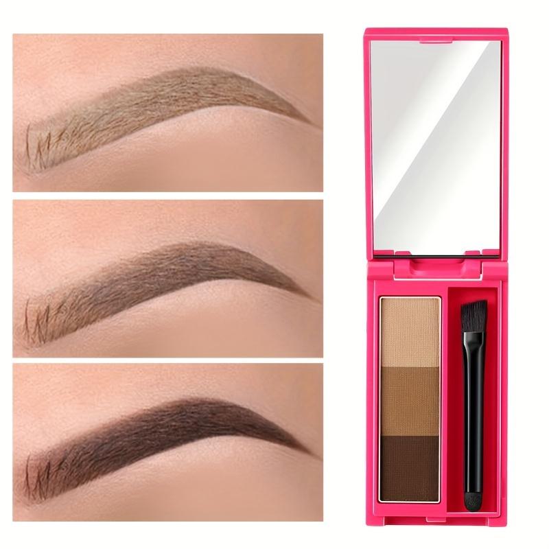 3 In 1 Eyebrow Powder With Brush Dark Brown Light Brown Black Brown Eyebrow Makeup Dye Eyebrow Cream Improving Facial Makeup