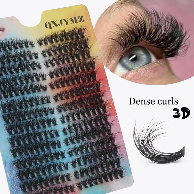 Individual False Eyelashes, 1 Box Natural Look Eyelash Extensions, Self Grafting Curl Eyelashes, Eye Makeup Enhancement False Eyelashes for Women & Girls