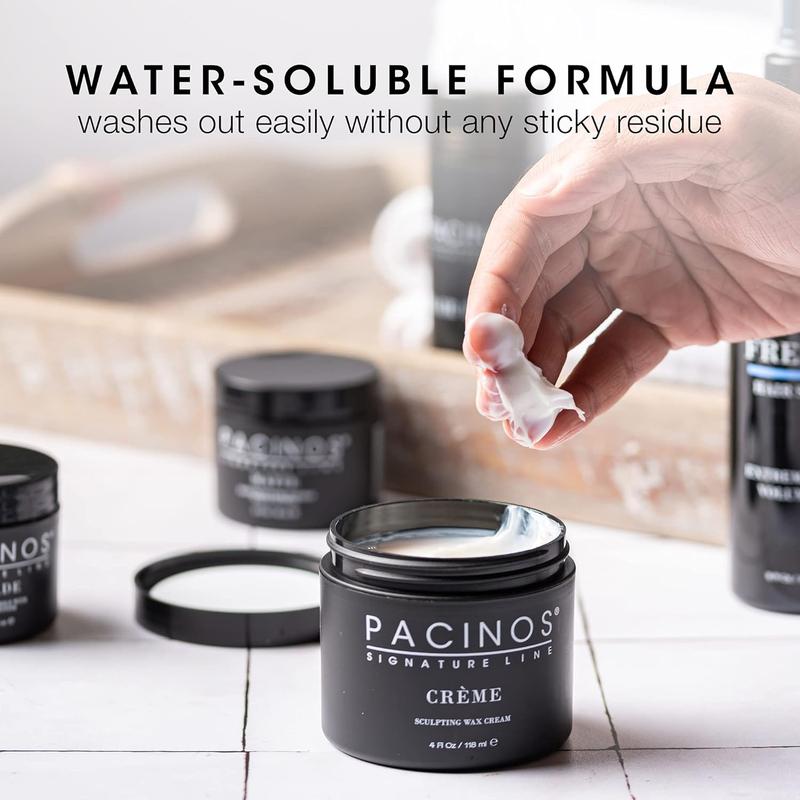 Pacinos Crème - Sculpting Wax Cream, Medium Hold with Medium Shine, All Hair Types, 4 fl. oz.