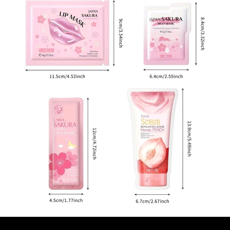 Cherry Blossom Skin Care Sets for Facial Sunscreen and Skin Repair Comfort with Cream