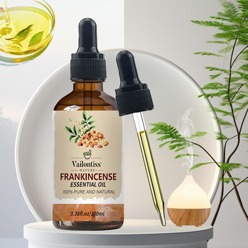 100ml Premium Frankincense Essential Oil, Suitable for Home Use, Spa Treatments, Yoga, Massage, Bathing, Aromatherapy, Candle Making, Bath Products, Facial Care, Body Care, Nail Care, Hair Care and Eyelash Care