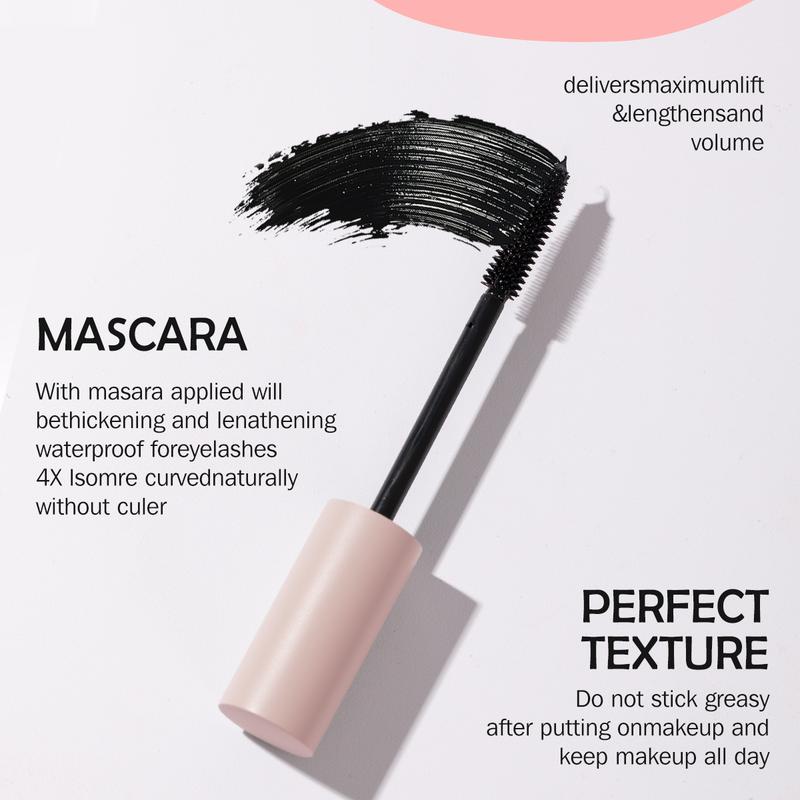 Mifeloo water-based  mascara,Waterproof Volumizing Eyelash Mascara,tubing black natural extension fiber Makeup Cosmetic