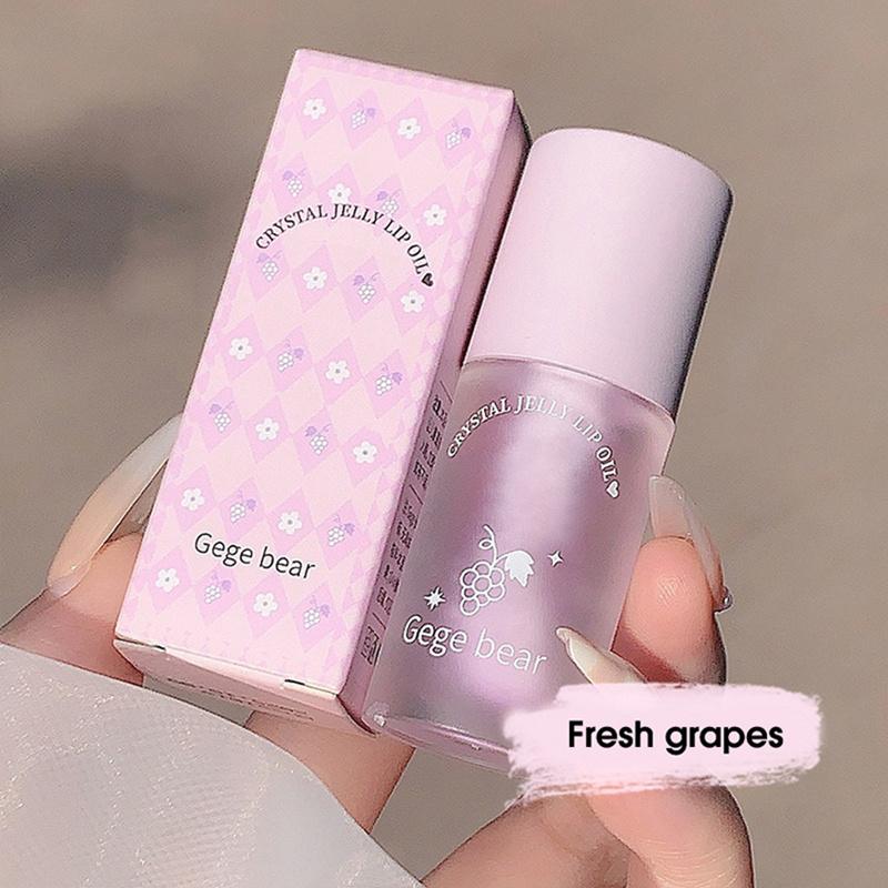 Gege Bear Crystal Jelly Lip Oil – Berry & Pink Glossy Hydration, Hydrating Juicy Lip Gloss, Glossy Plumping Lip Care StickPrevents Dry Cracks, Lip Care ProductsBirthday Gift for Women & Girls,Moisturizing Liquid Lip Balm LipMoisturizer