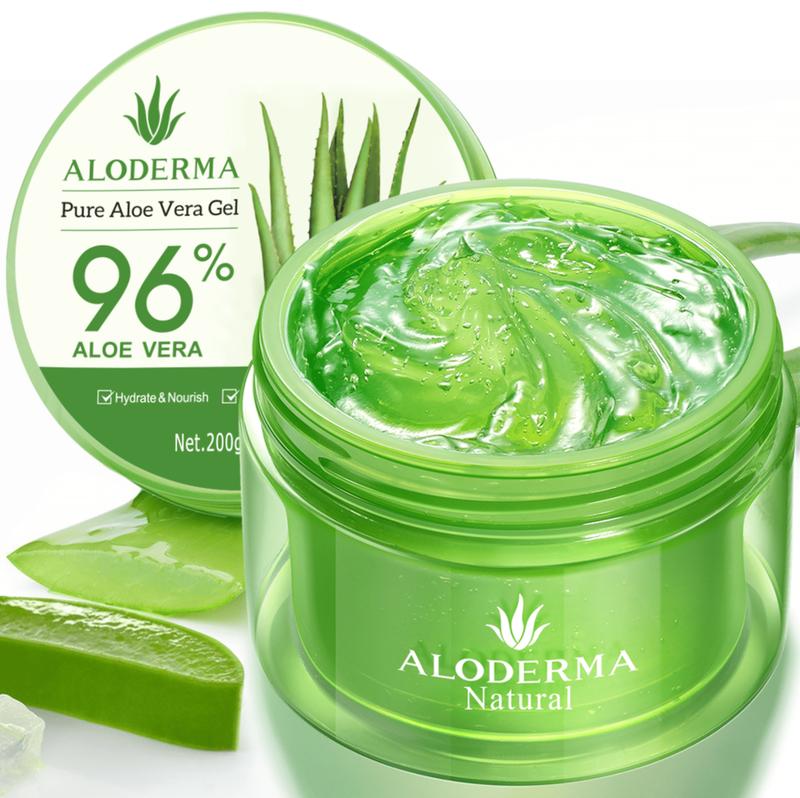 Aloderma Pure Organic Aloe Vera Gel and Hydrators - Made within 12 Hours of Harvest for Maximum Bioactivity Ideal for Skin Repair, Scalp, & Hair, Soothing Aloe Moisturizer