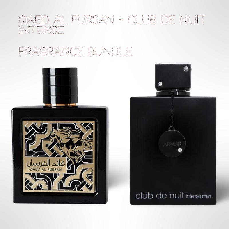 Laattafa Qaed Al Fursan + Club De Nuit Intense 100ml (3.4 Fl oz) Long Lasting Perfume - Value Bundle - Fragrance Gift Bundle