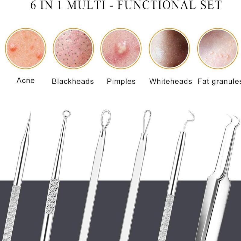 Blackhead Remover Tool Set, 10pcs set Acne Removal Tool Setwith Storage Box, Facial Skin Care Tool for Women & Men, Christmas Gift