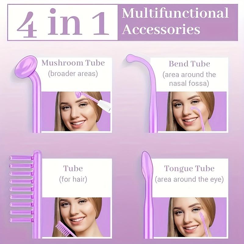 Four-in-One Facial Skin Care Stick, High Frequency Faial Massage Device Facial Skin Care Set Portable Home Skin Care Tool