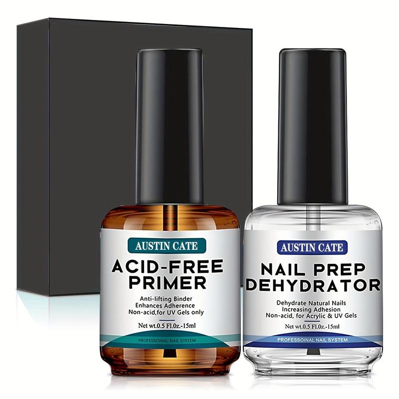 Nail Art & Nail Polish, 1 Box Acid-free Natural Nail Prep Primer, Fast Drying Nail Art Primer, Non-acid Formula Nail Art Primer, Gift Box Set