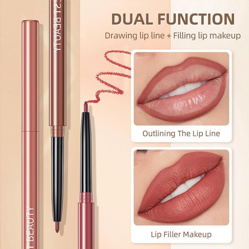 Long Lasting Matte Lip Liner Set, 12pcs box Lip Liner Pencil, Easy to Apply, Suitable for All Occasions Lip Makeup, Girls and Women Makeup Accessories