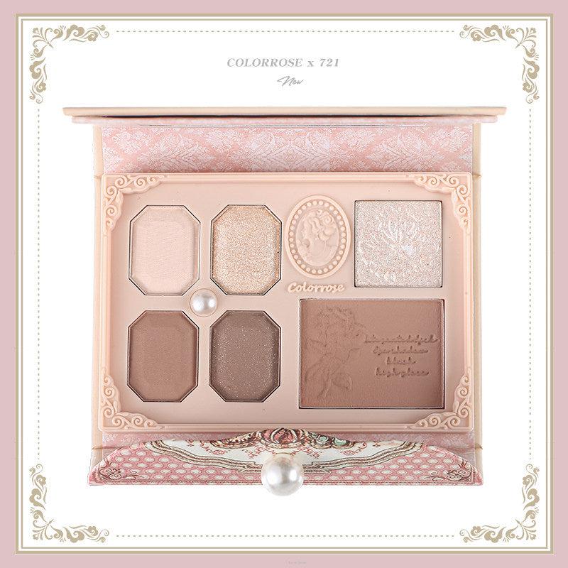 Colorrose Pearl Relief Comprehensive Palette Eyeshadow Makeup - Choose from 2 Color Schemes - Daily Milk Tea or Gentle Mocha - Cosmetic eyeshadow makeup