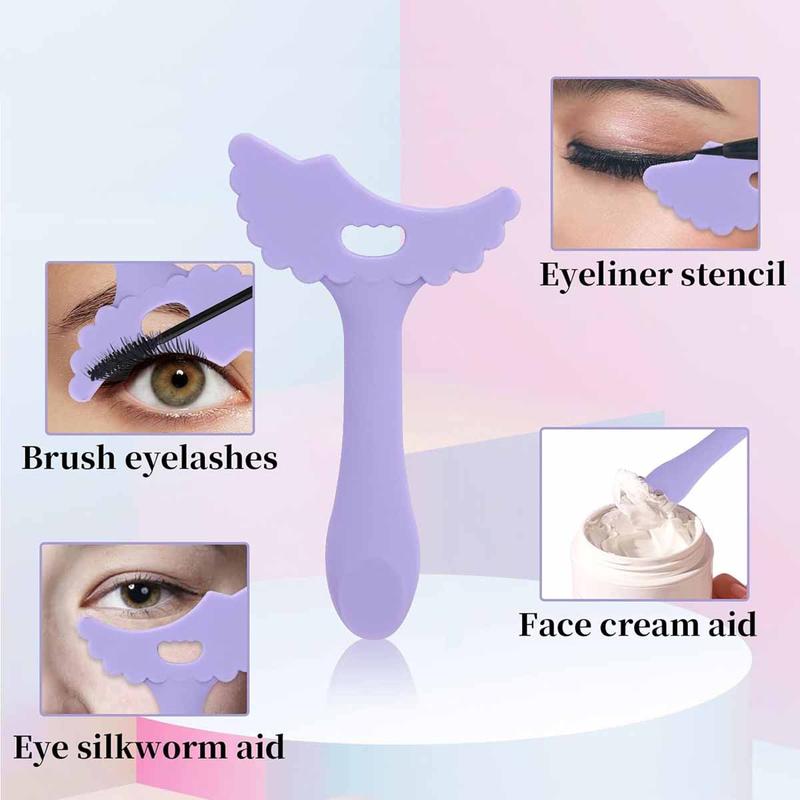 Silicone Multi-functional Eye Makeup Aid Tool, 4pcs set Eyelash & Eyebrow Shaping Tool, Professional Makeup Tools for Women