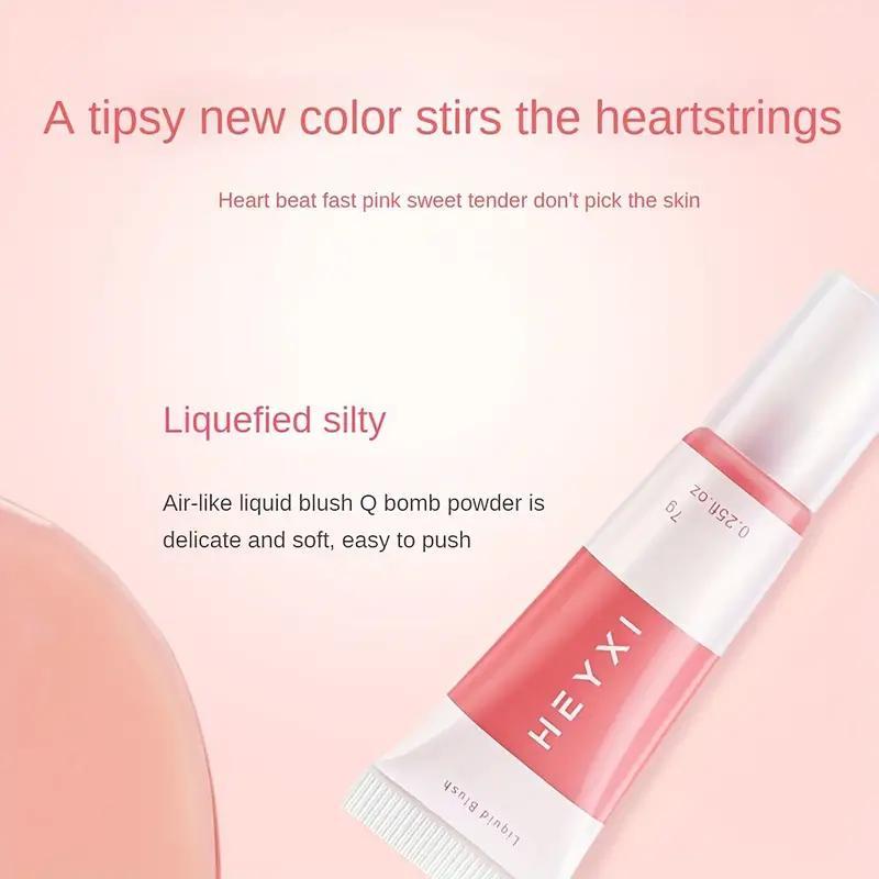 Long-lasting Liquid Blush, 1 6 Counts Natural Look Blush for Daily Makeup, Lightweight Blush, Soft Color Shadow, Suitable for All Skins