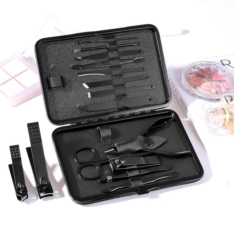 Stainless Steel Nail Clipper Set with Storage Case, 18pcs set Professional Manicure & Pedicure Tool for Home & Salon Use