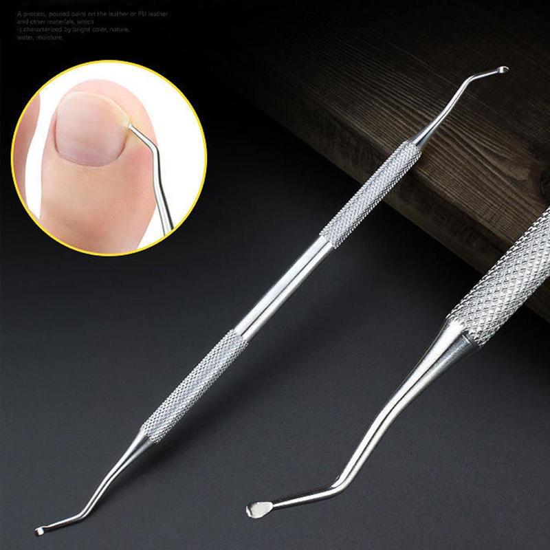 Double Head Nail Cuticle Trimmer Stick, Nail Care Pusher with Curved Design, Nails Dead Skin Remover for Daily Cleaning