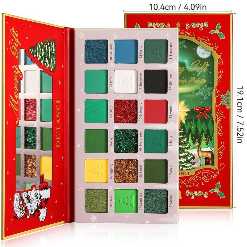 18 Colors Eyeshadow Palette, 1 Box Shimmering Eye Shadow Makeup Palette, Glittering Blendable Eyeshadow Powder, Colorful Eye Makeup Products