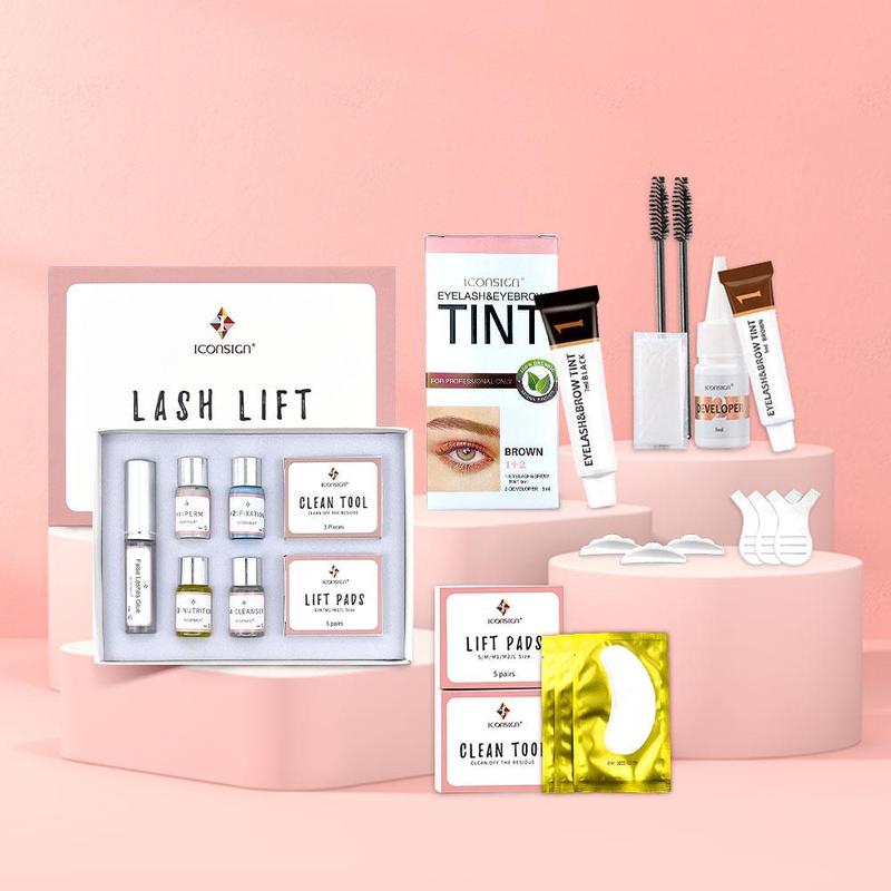 Lash Lift & Tint Kit, 1 Set Lifting Eyelashes & Eyebrow Tinted Cream, Natural Curl Eyelashes & Brow Tinted Cream, Eye Makeup Products, Summer Makeup Products