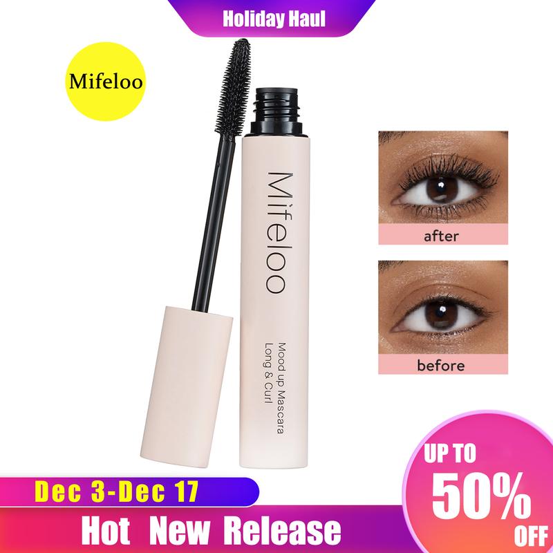 Mifeloo water-based  mascara,Waterproof Volumizing Eyelash Mascara,tubing black natural extension fiber Makeup Cosmetic