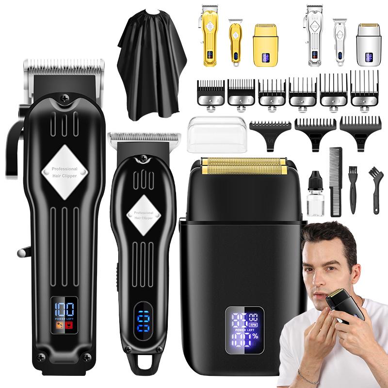 Professional Hair Clippers for Men, 3 in1 Hair Trimmer Beard Trimmer Electric Shavers for Men, Cordless Trimmers Kit, Men's Grooming , BarberClippers, Back to School Trimmers for Men, Gift For Halloween & Christmas & Fall,Winter Gift