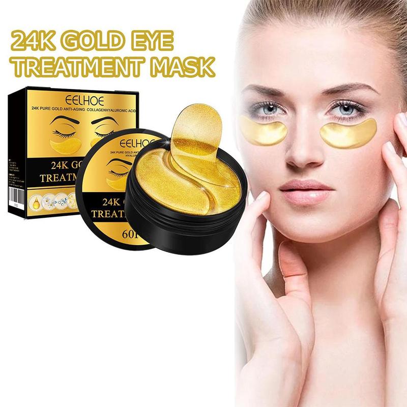 24k Gold Eye Mask, 1 Box 2 Boxes Moisturizing Firming Eye Care Mask, Reduces The Look Of Dark Circles, Eye Care Product for Women & Men Daily Use