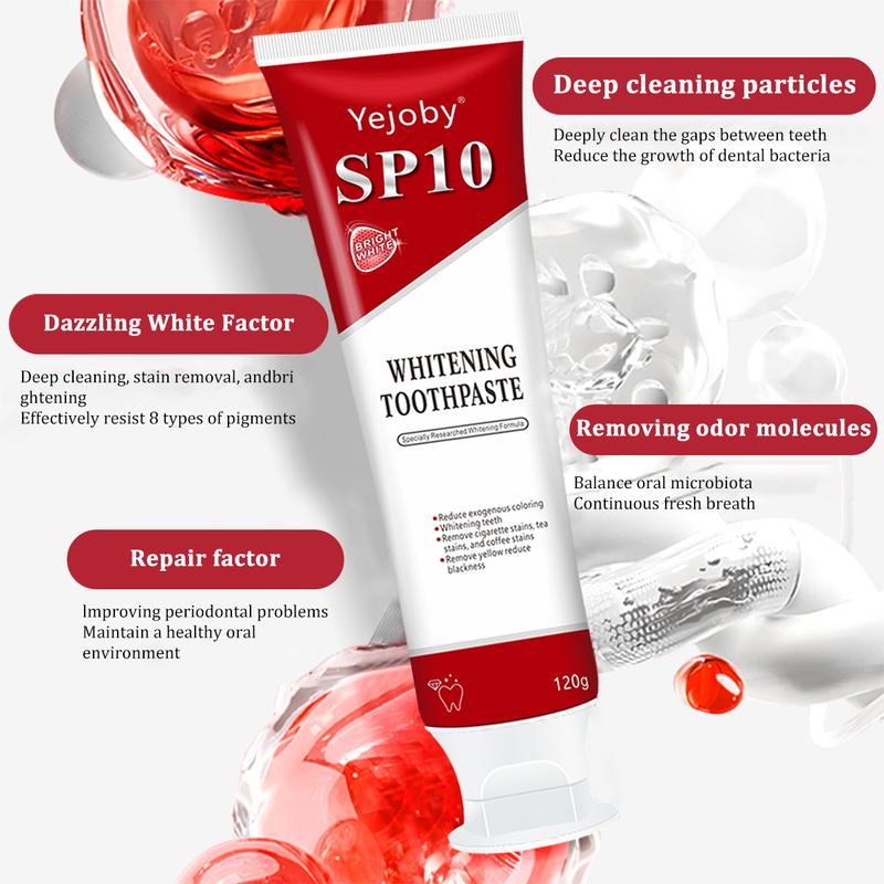 (New) 2024 SP-10 whitening Toothpaste, Super sp10 brightening Oral probiotic, sp 10 Bright White Toothpaste for Stain Removing, Fresh Breath & Teeth Health Whitening Solution Effect is better than SP-7 and SP-8,SP-6 SP-4 sp-6 sp8 sp6 sp4 SP-10