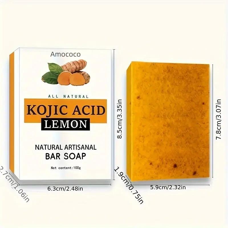 AMOCOCO Turmeric Soap,Deep cleansing Soap,Moisturizing Soap For Face & Body,Body wash & Soap For Women & Men jabon curcuma Body Care Comfort Skin Care Skin Repair Cleanser Moisture