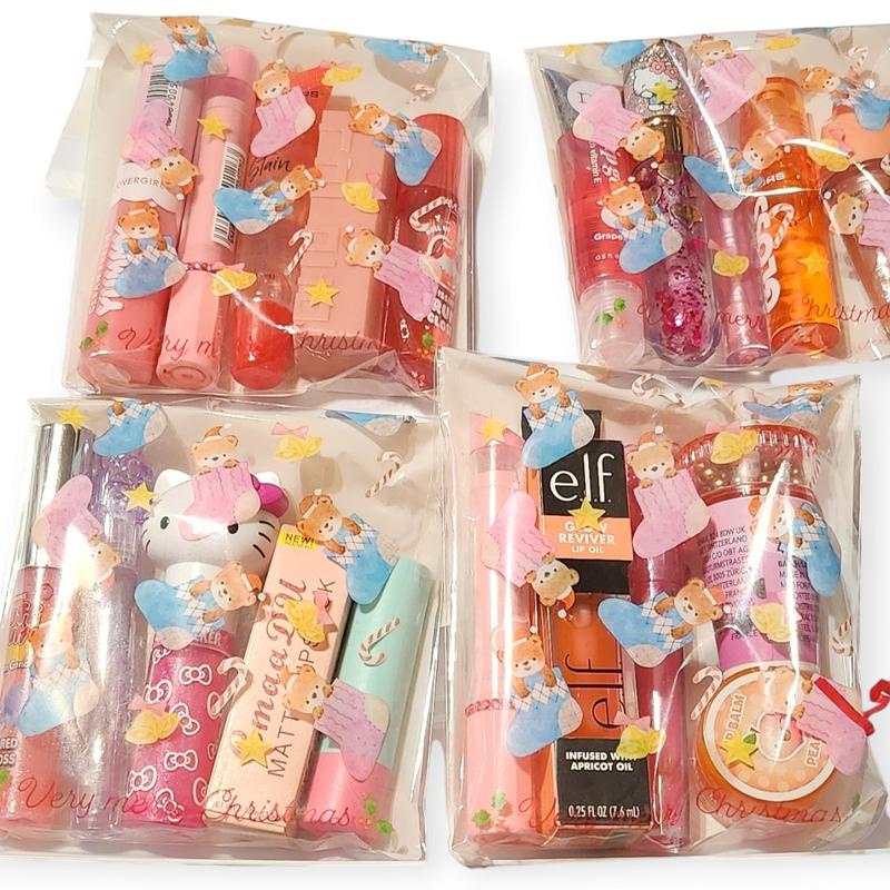 xmas lippie blind bag lipgloss lip balm lip oil lip, moisturizer, and more Lipstick Cosmetic Glossy Moisture Lip Care Makeup