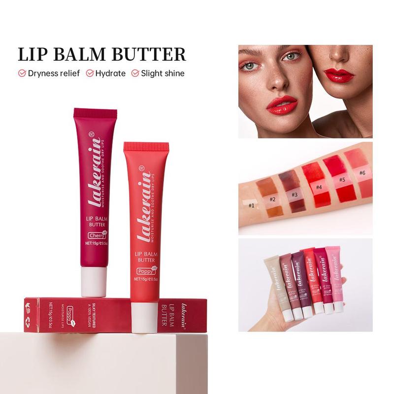 Moisturizing Lip Butter Balm, 3 Counts set Hydrating Lip Mask, Lip Care Product for Women & Girls, Daily Skincare Product