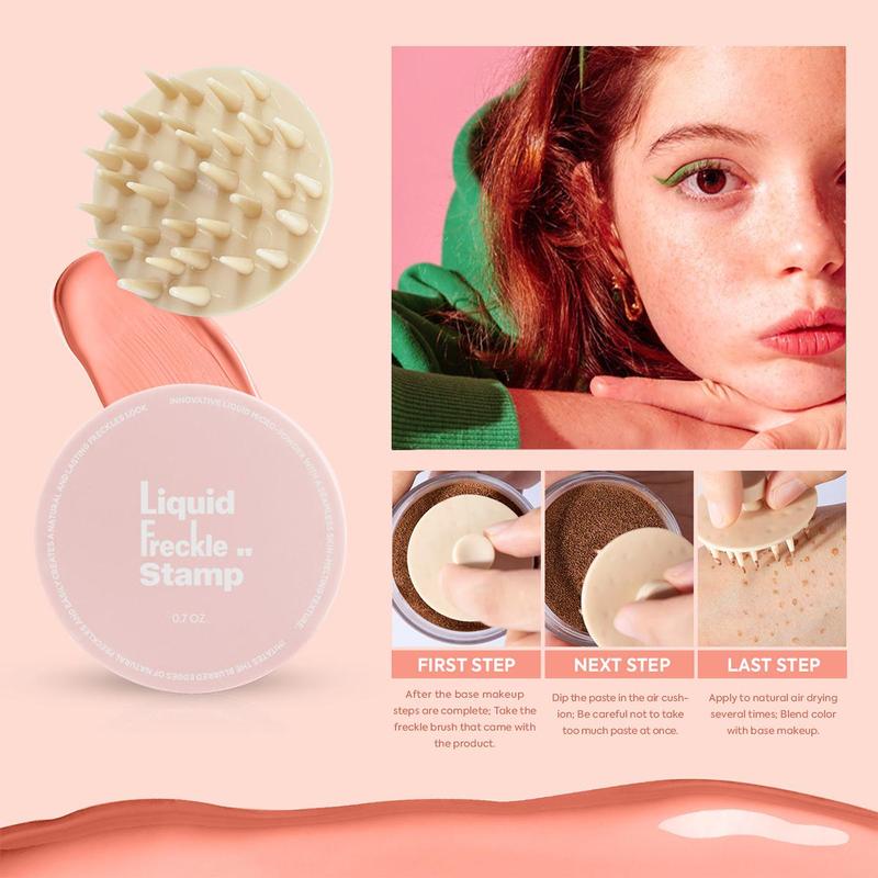 Freckle Stamp, Waterproof Long Lasting Disposable Freckle Seal Air Cushion, Natural Makeup Stamp, Makeup Tool for Women & Girls