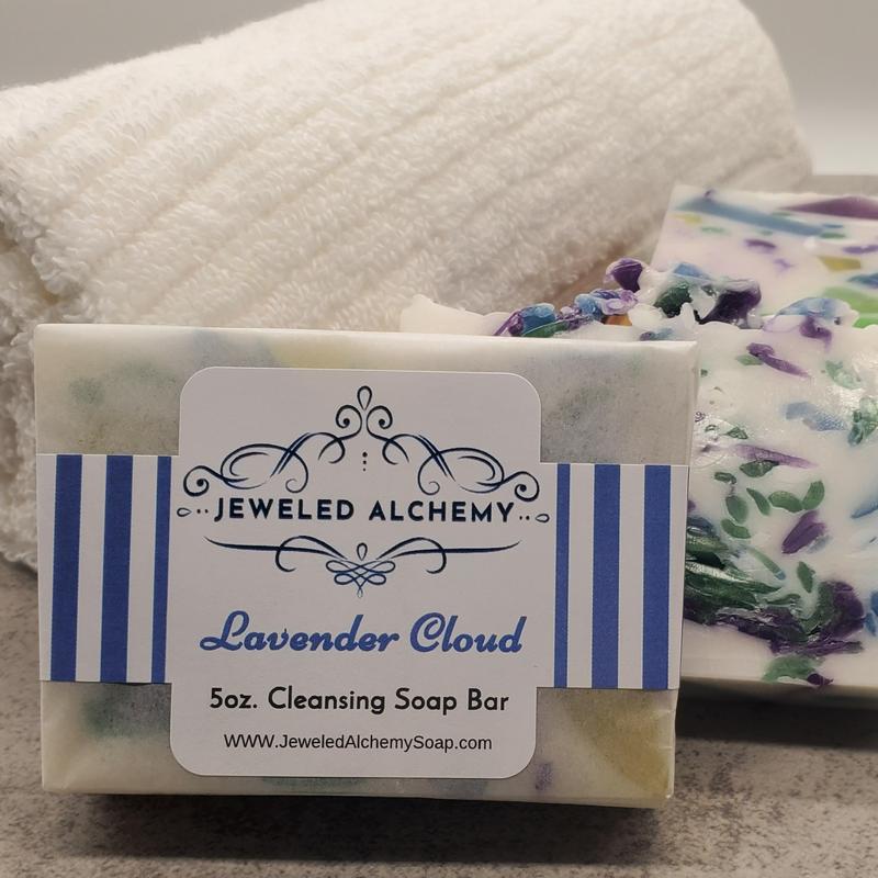 Lavender Cloud Artisan Soap - Relaxing Aroma with Lemon, Bergamot, Lavender, Chamomile, and Musk