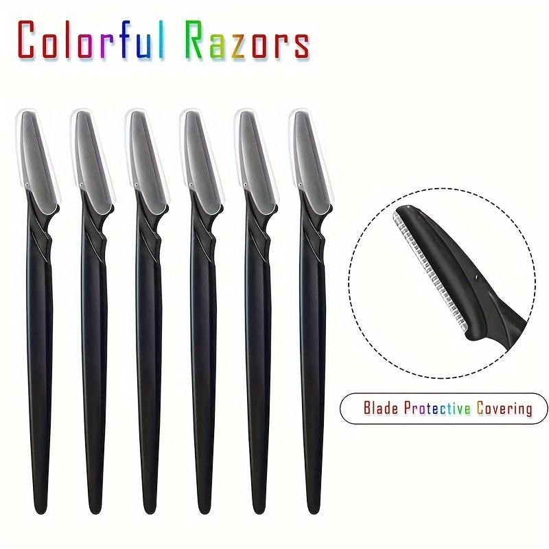 Eyebrow Shaver, 24pcs Stainless Steel Eyebrow Trimmer, Face Shaver with Safety Net Protective Cover, Scratch Prevention Tool