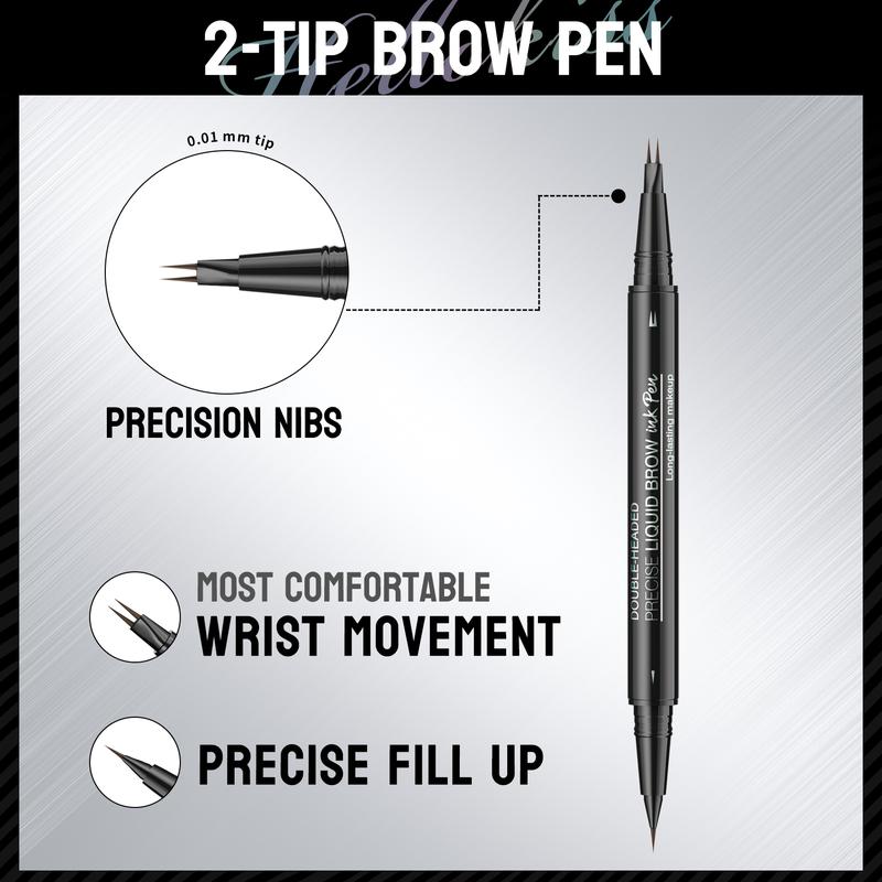 Eyebrow Pencil Magical 2-in-1 Dual-Ended Eye Brow Pencils for Women with Fork-Tip & Precise Brush-Tip Create Natural Hair-Like Brows, Last All-Day