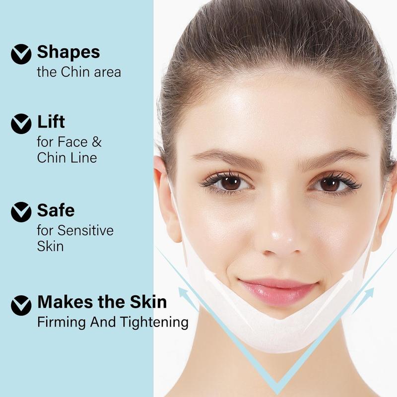 V Line Shaping Face Mask, Double Chin Reducer, Lifting Firming Moisturizing Hydrogel Masks for Smooth Wrinkle Prevention