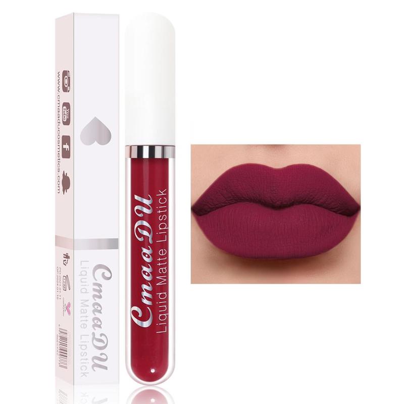 Comfort Skincare Matte Liquid Lipstick, Cosmetic Long-Lasting Waterproof Lipcare Lip Gloss for Beginner, Makeup Product