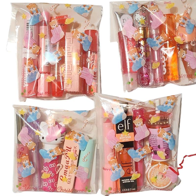 xmas lippie blind bag lipgloss lip balm lip oil lip, moisturizer, and more Lipstick Cosmetic Glossy Moisture Lip Care Makeup