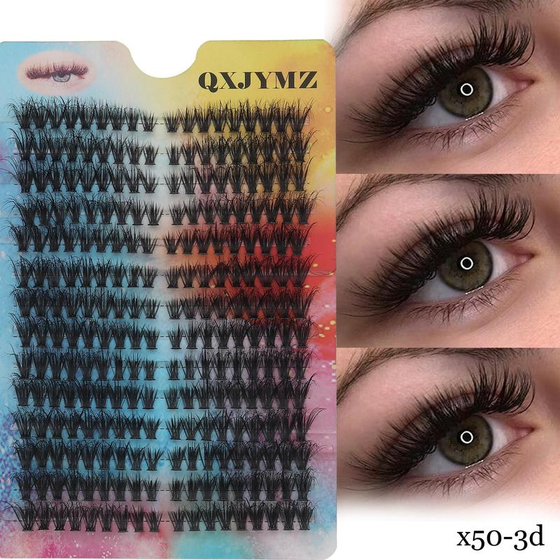 Individual False Eyelashes, 1 Box Natural Look Eyelash Extensions, Self Grafting Curl Eyelashes, Eye Makeup Enhancement False Eyelashes for Women & Girls